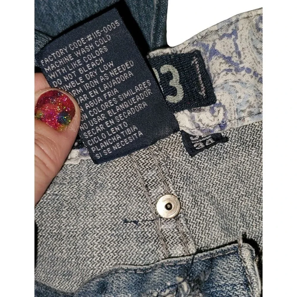1990s Plugg Jeans 32 34x33‎ Tall Wide Leg Skater Rave Baggy Denim Y2K Carpenter